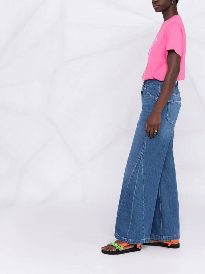 FRAME Jeans met wijde pijpen Blauw