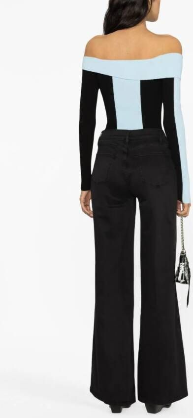 FRAME Jeans met wijde pijpen Zwart