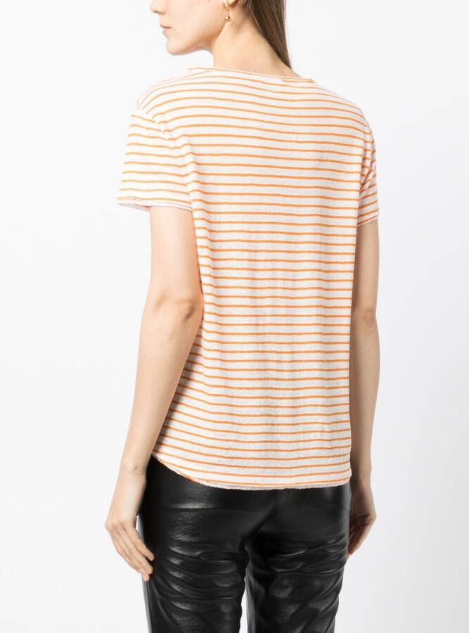 FRAME Linnen T-shirt Beige