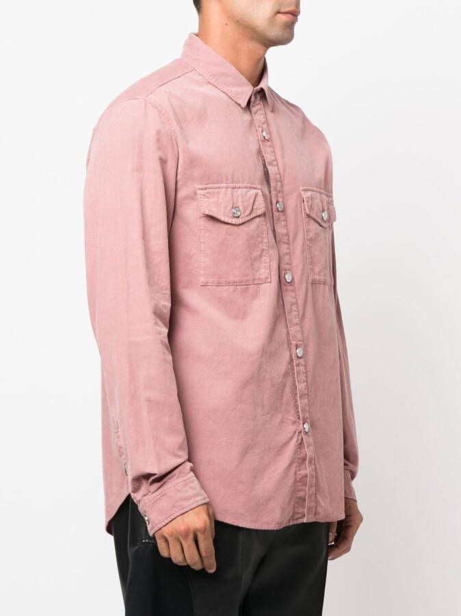 FRAME Ribfluweel overhemd Roze