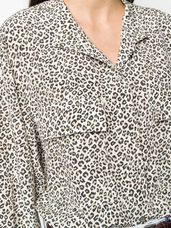 FRAME Shirt met luipaardprint Beige