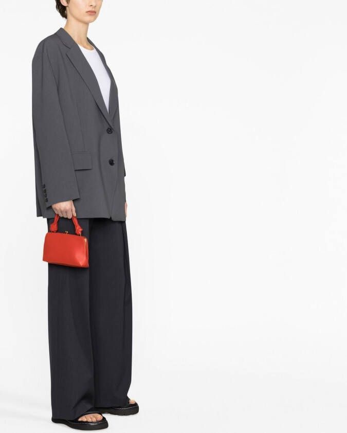 The Frankie Shop Blazer met enkele rij knopen Grijs