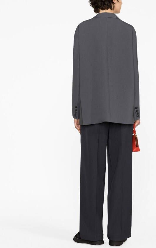 The Frankie Shop Blazer met enkele rij knopen Grijs