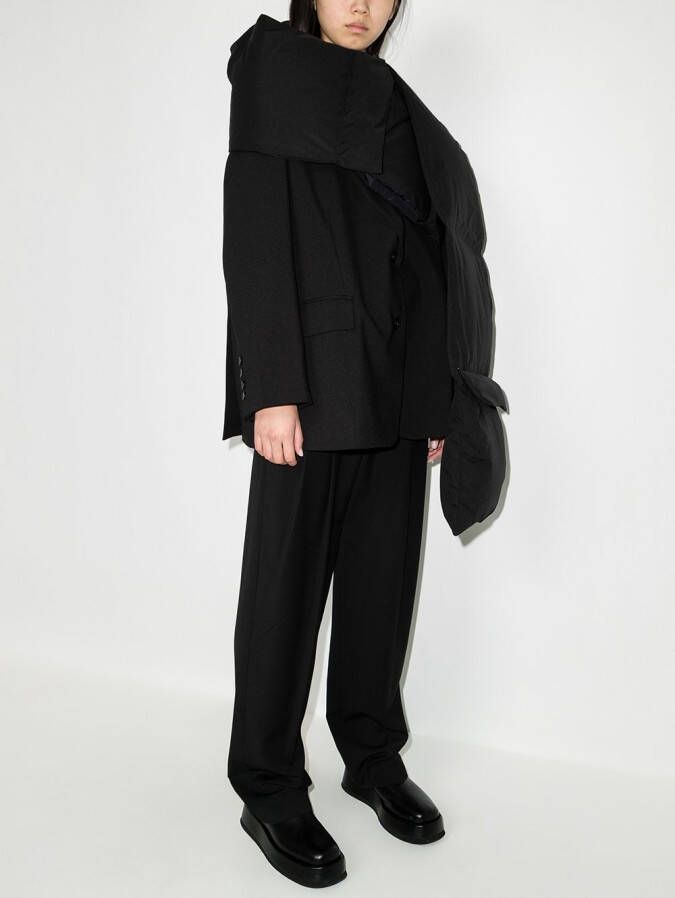 The Frankie Shop Blazer met enkele rij knopen Zwart