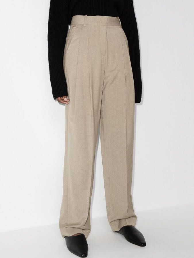 The Frankie Shop High waist pantalon Beige