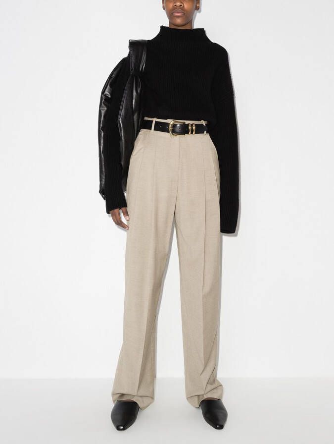 The Frankie Shop High waist pantalon Beige