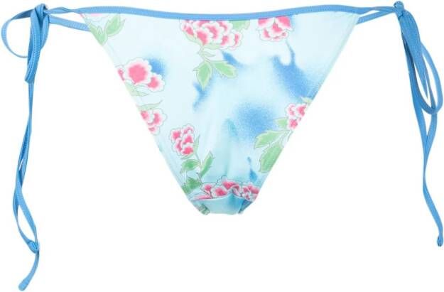 Frankies Bikinis Bikinislip met bloemenprint Blauw