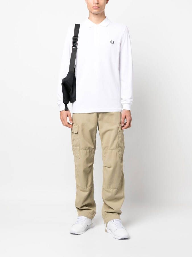 Fred Perry Poloshirt met logodetail Wit