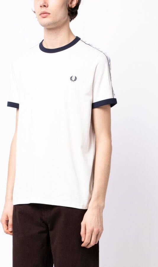 Fred Perry T-shirt met geborduurd logo Wit