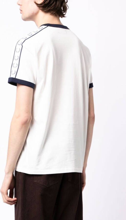 Fred Perry T-shirt met geborduurd logo Wit