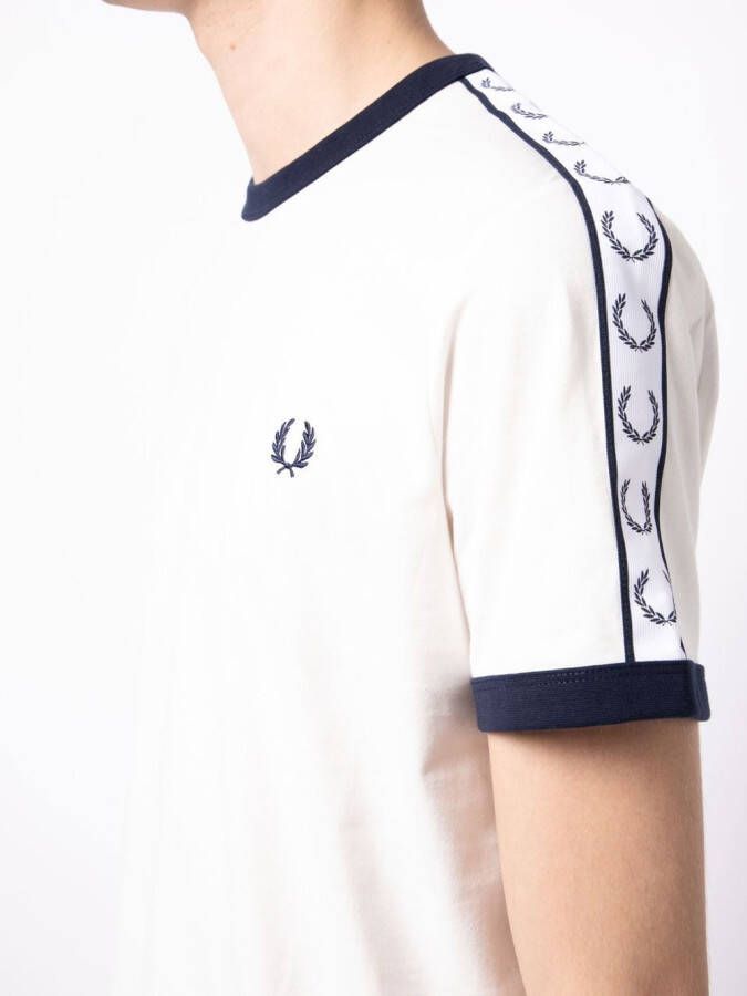 Fred Perry T-shirt met geborduurd logo Wit