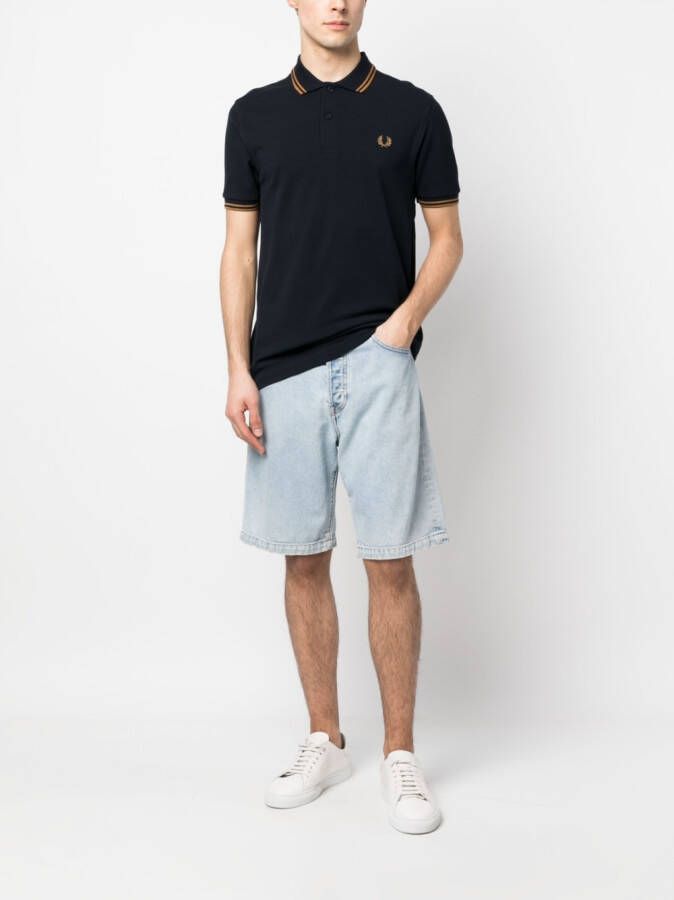 Fred Perry Poloshirt met geborduurd logo Blauw