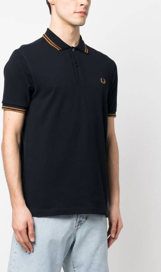Fred Perry Poloshirt met geborduurd logo Blauw