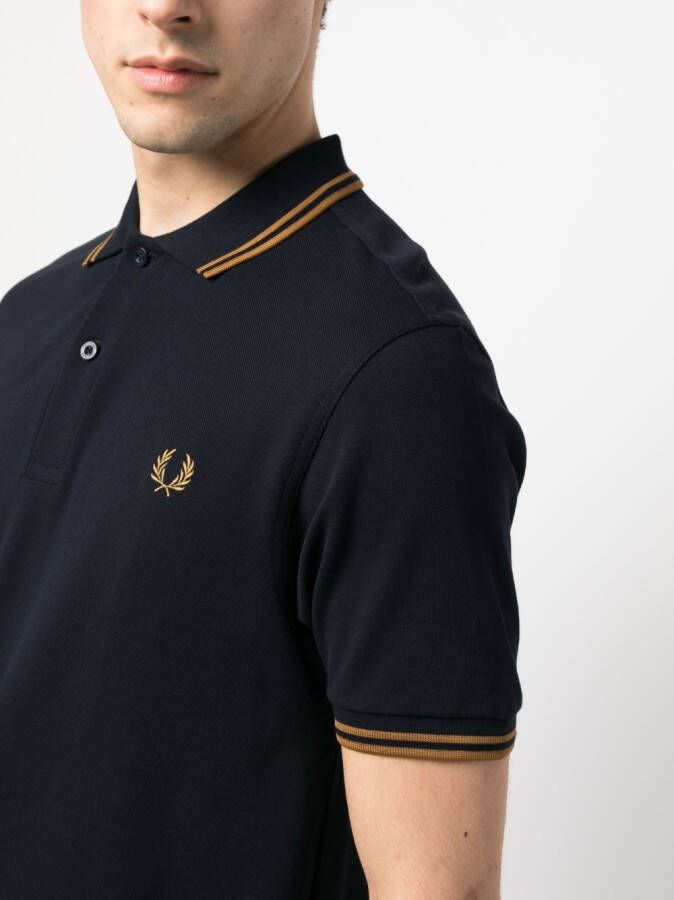 Fred Perry Poloshirt met geborduurd logo Blauw