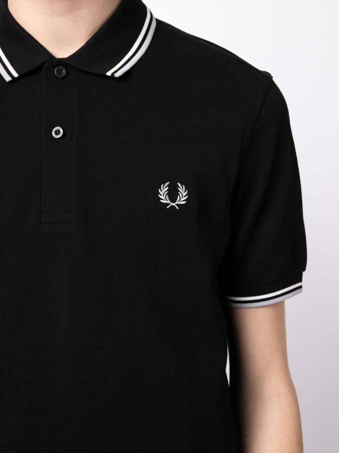 Fred Perry Poloshirt met geborduurd logo Zwart