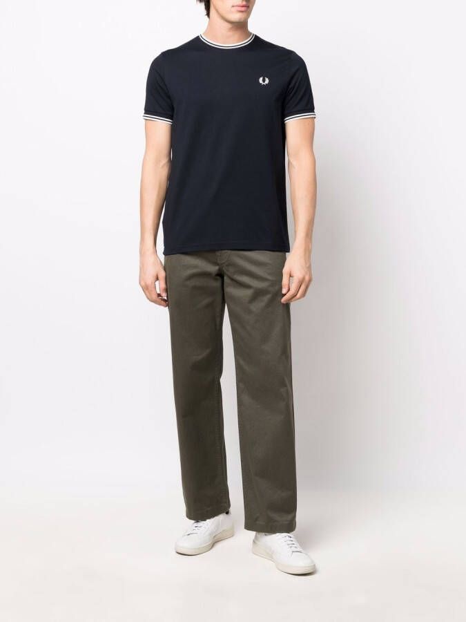 Fred Perry Gestreept T-shirt Blauw