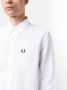 Fred Perry Overhemd met geborduurd logo Wit - Thumbnail 5