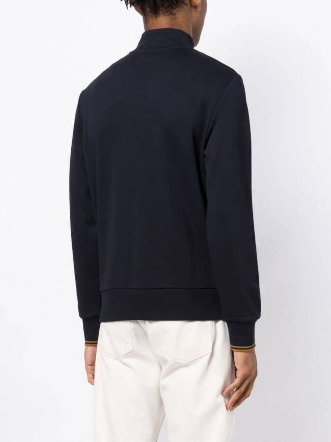 Fred Perry Sweater met geborduurd logo Blauw