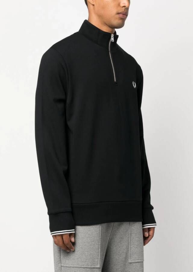 Fred Perry Trui met geborduurd logo Zwart