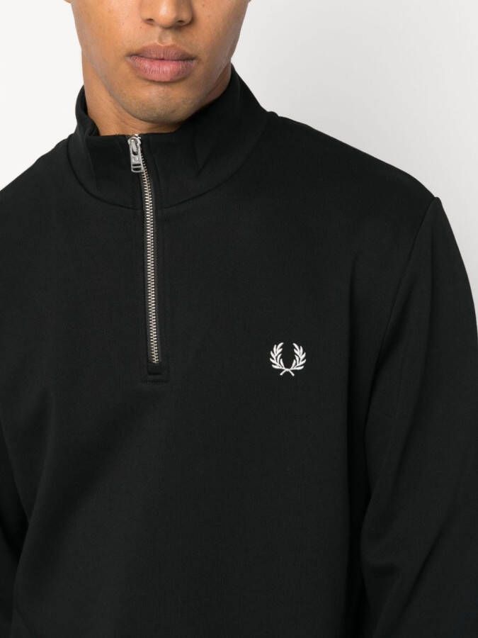 Fred Perry Trui met geborduurd logo Zwart