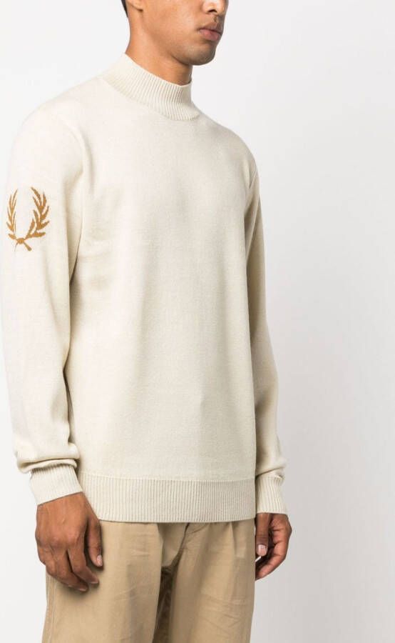 Fred Perry Coltrui van wolmix Beige