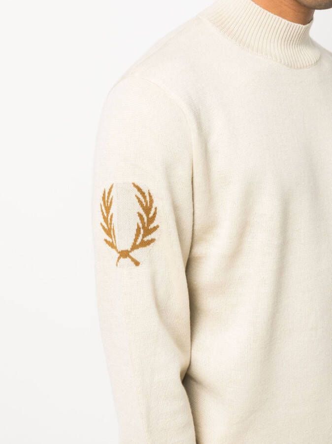 Fred Perry Coltrui van wolmix Beige