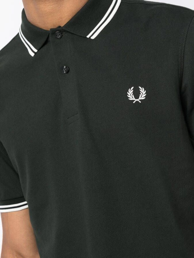 Fred Perry Poloshirt met contrasterende afwerking Groen