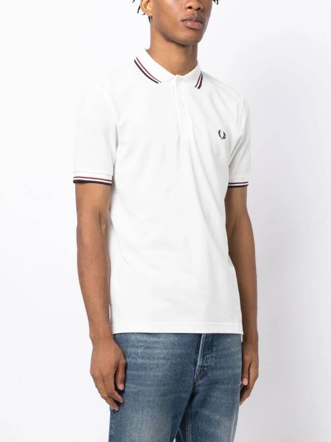 Fred Perry Poloshirt met contrasterende afwerking Wit