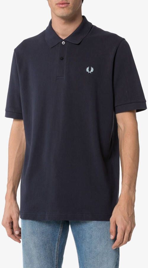 Fred Perry Poloshirt met geborduurd logo Blauw