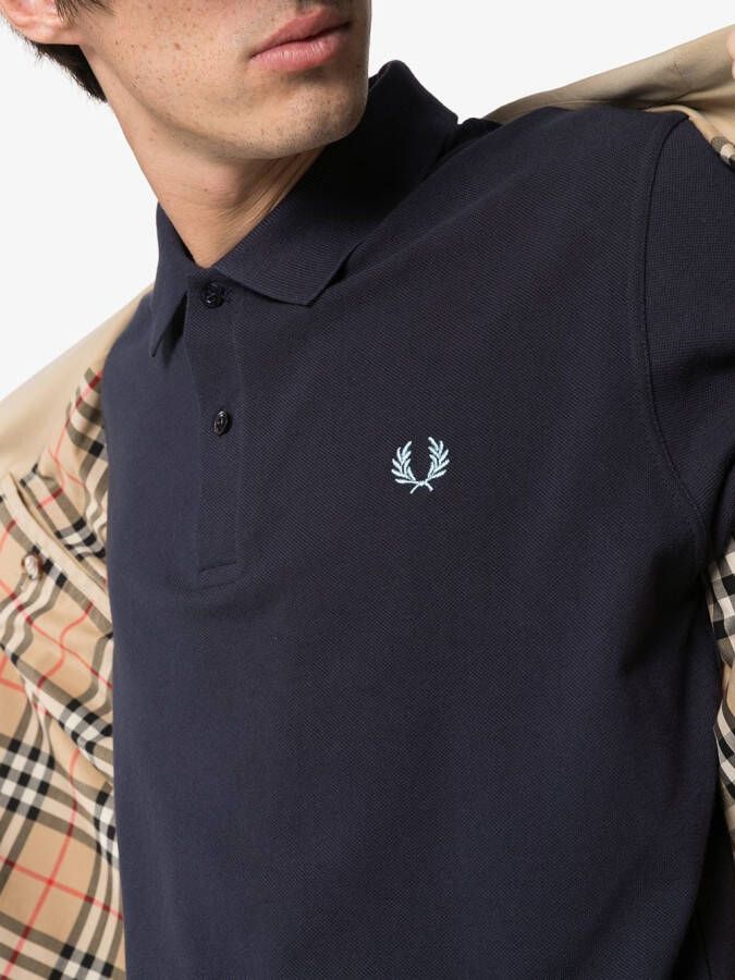 Fred Perry Poloshirt met geborduurd logo Blauw