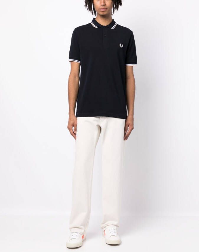Fred Perry Poloshirt met geborduurd logo Blauw