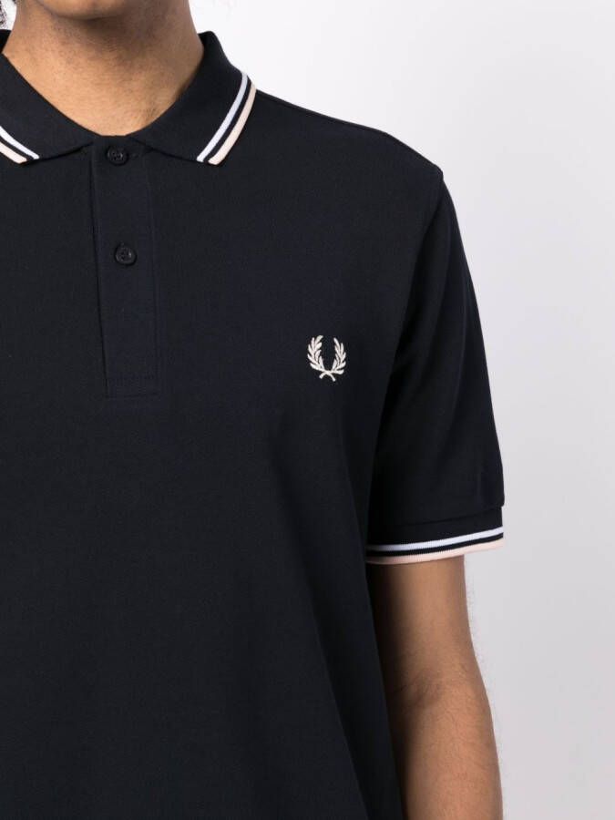 Fred Perry Poloshirt met geborduurd logo Blauw