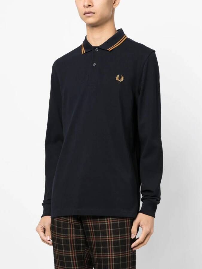 Fred Perry Poloshirt met geborduurd logo Blauw