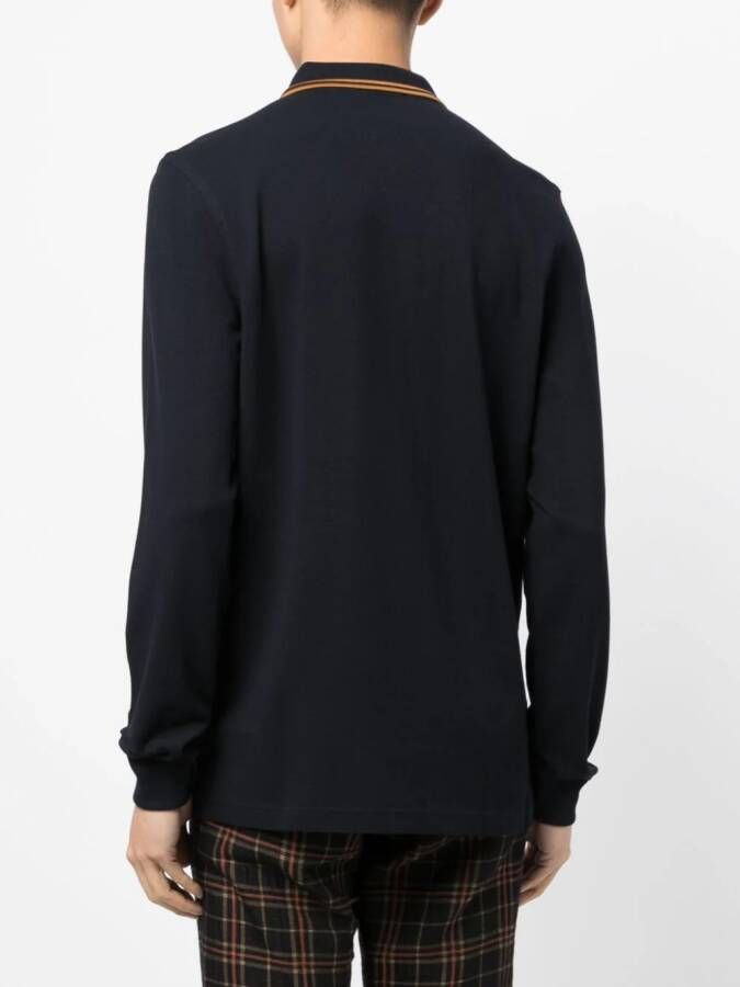Fred Perry Poloshirt met geborduurd logo Blauw