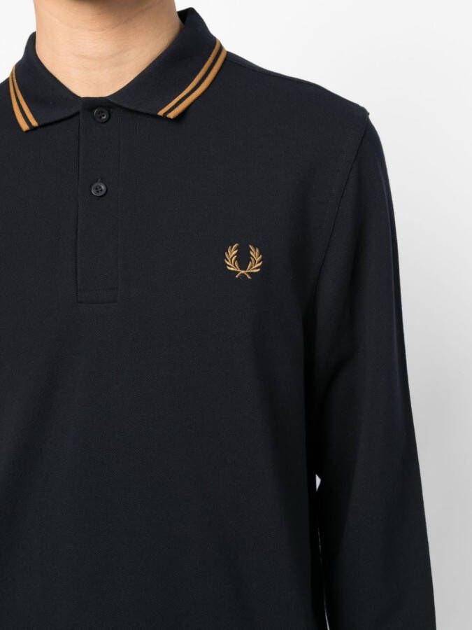 Fred Perry Poloshirt met geborduurd logo Blauw