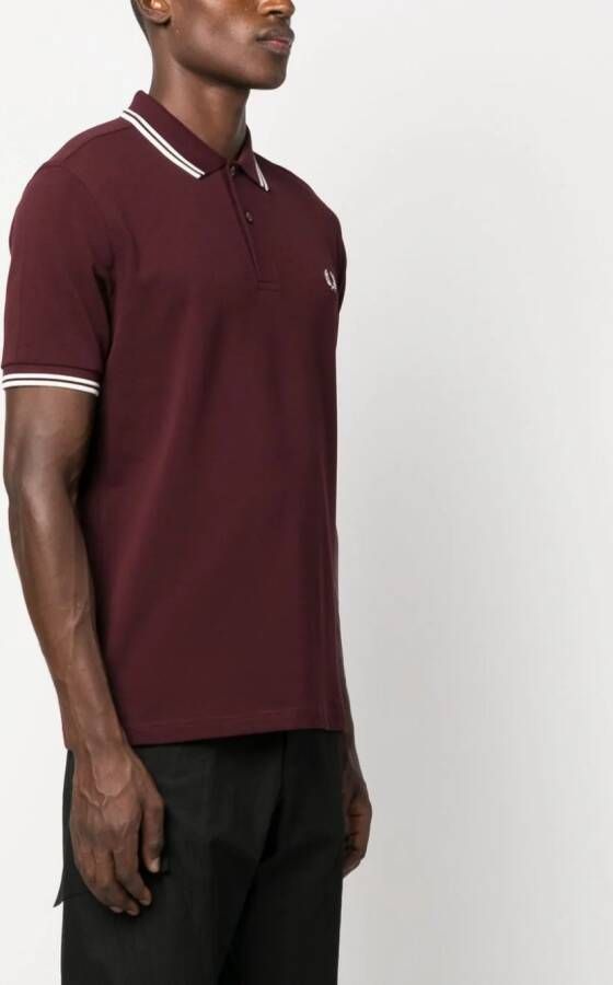 Fred Perry Poloshirt met geborduurd logo Rood