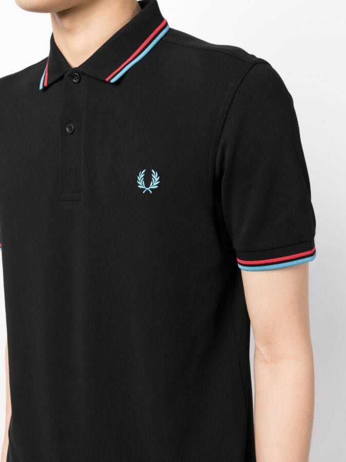 Fred Perry Poloshirt met geborduurd logo Zwart