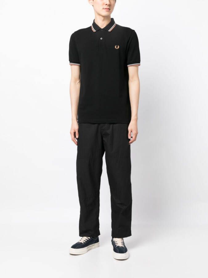 Fred Perry Poloshirt met geborduurd logo Zwart