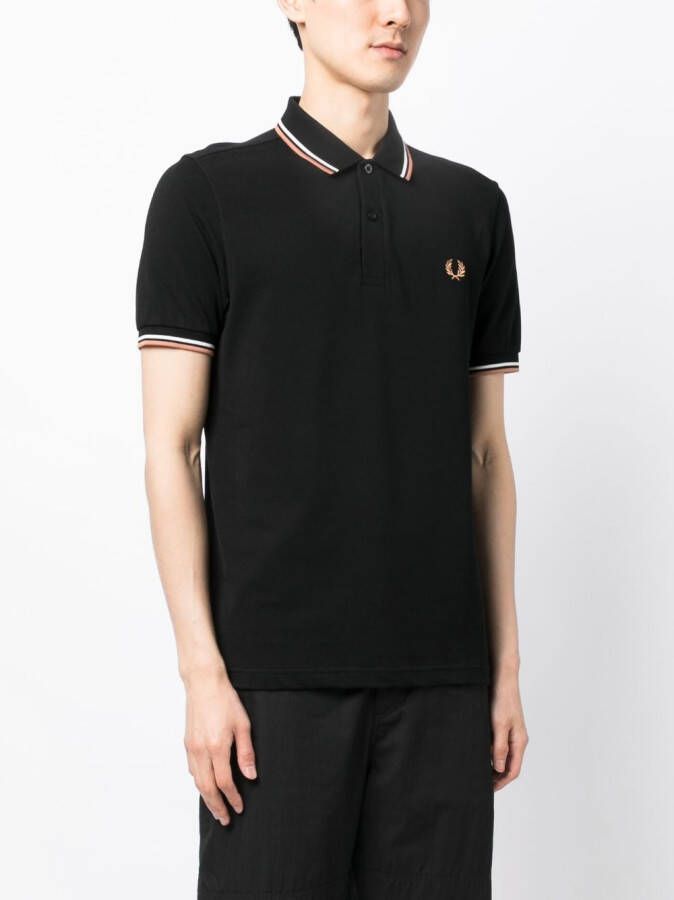 Fred Perry Poloshirt met geborduurd logo Zwart