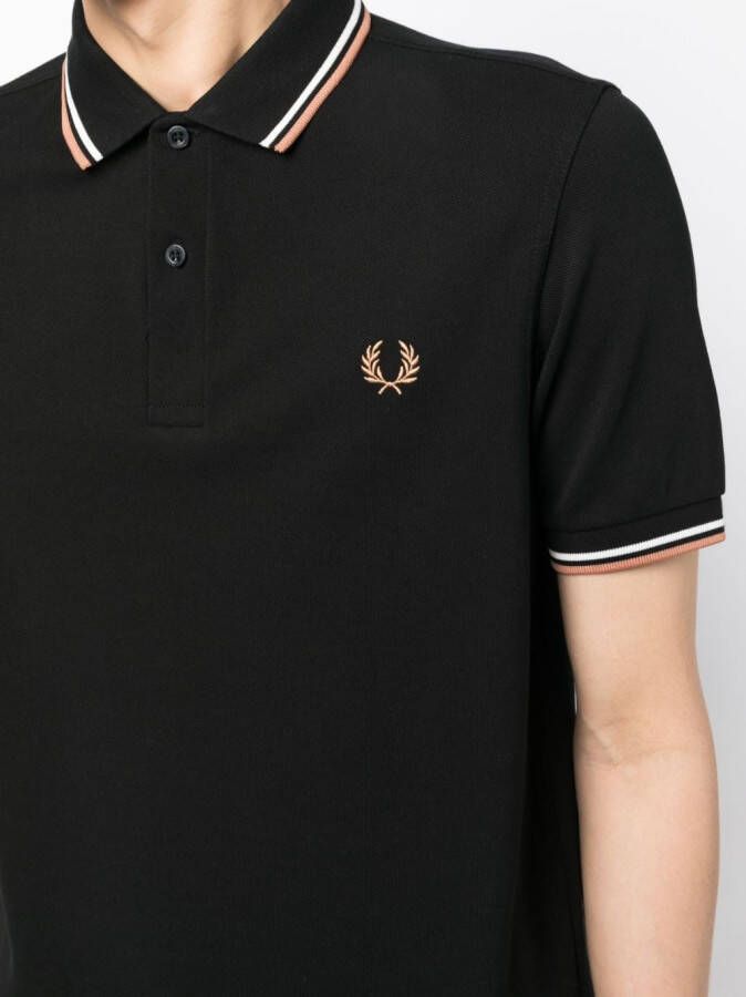 Fred Perry Poloshirt met geborduurd logo Zwart