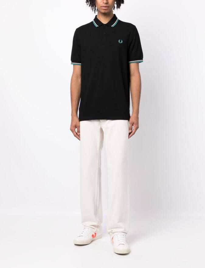 Fred Perry Poloshirt met geborduurd logo Zwart