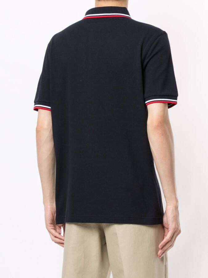 Fred Perry Poloshirt met gestreepte afwerking Blauw