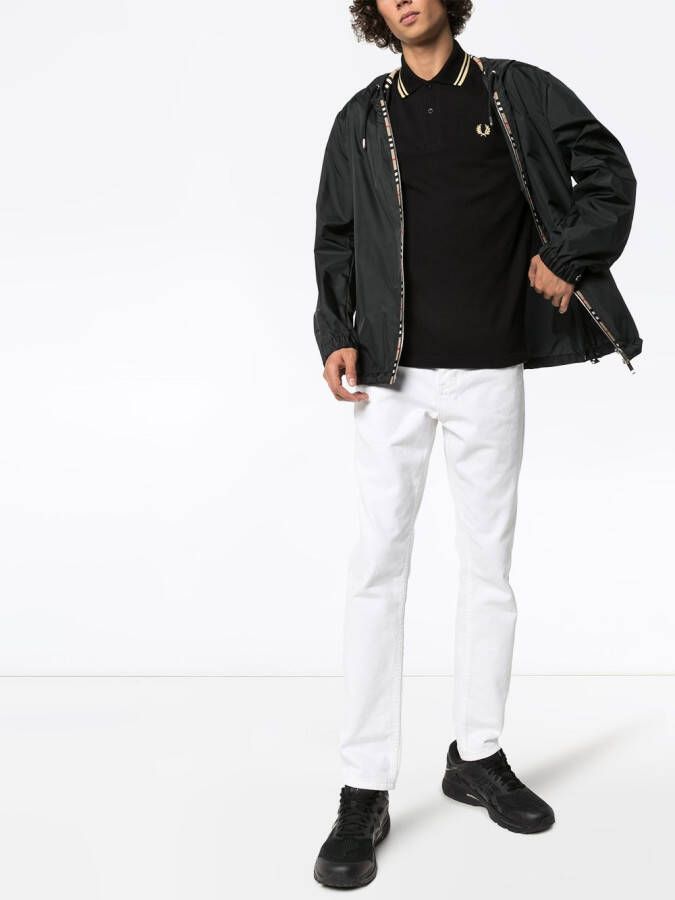 Fred Perry Poloshirt met gestreepte afwerking Zwart