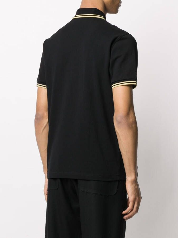 Fred Perry Poloshirt met gestreepte afwerking Zwart