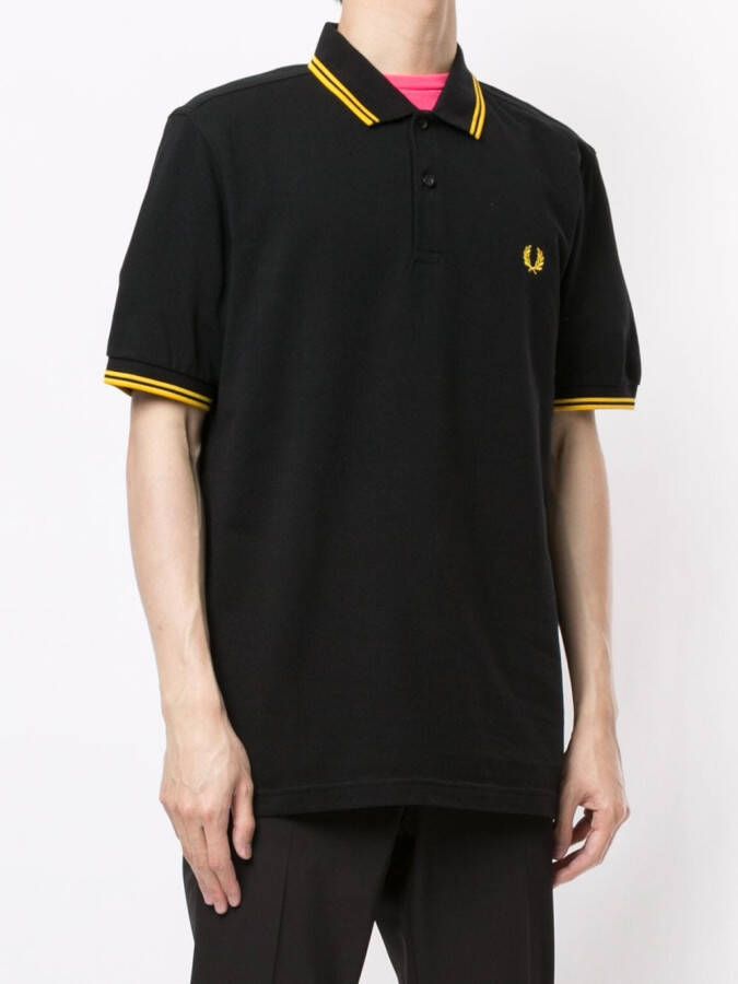 Fred Perry Poloshirt met gestreepte afwerking Zwart