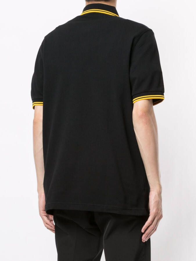 Fred Perry Poloshirt met gestreepte afwerking Zwart