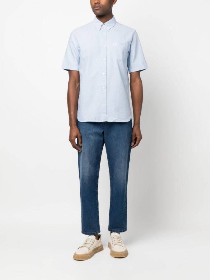 Fred Perry Katoenen overhemd Blauw