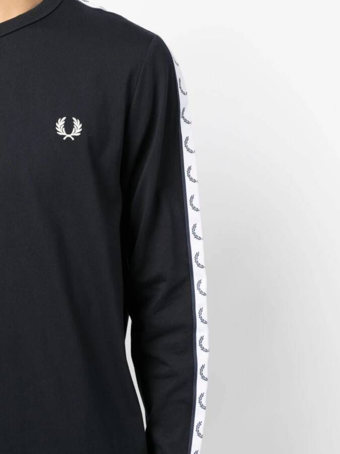 Fred Perry Sweater met geborduurd logo Blauw