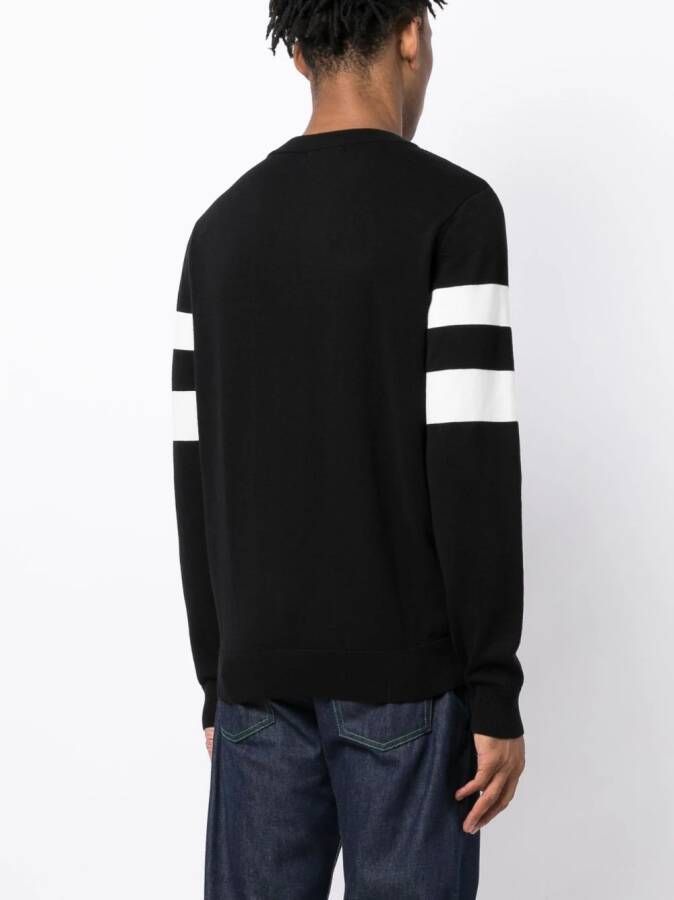 Fred Perry Sweater met geborduurd logo Zwart