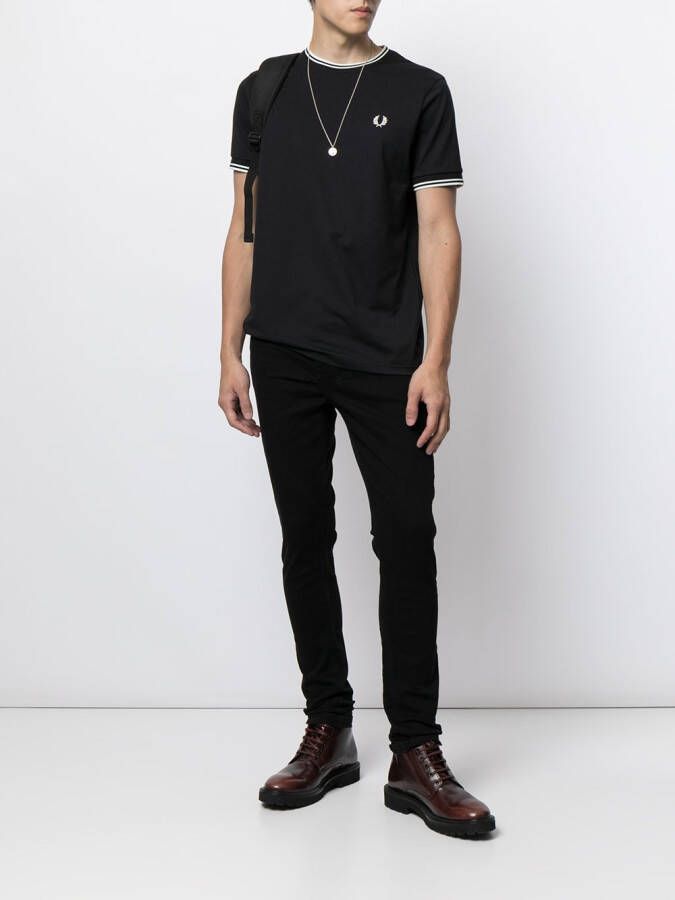Fred Perry T-shirt met geborduurd logo Blauw